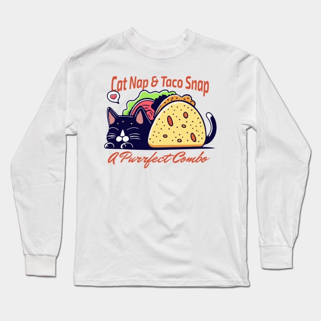 cute taco cat Long Sleeve T-Shirt by Matadesain merch